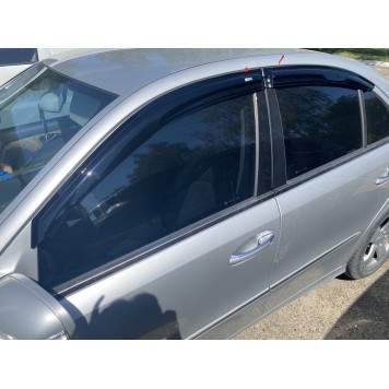 Дефлектори вікон Mercedes E-class W-211 2003-2009 Sedan накладні (DEFL) Q2-3